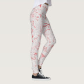 Leggings Sucre de canne de Noël Rouge et blanc rayé (Droite)