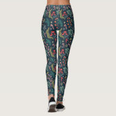 Leggings Sucre de canne festif et Holly Motif (Dos)