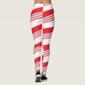 Leggings Sucre de canne rouge et blanc de menthe poivrée de (Dos)