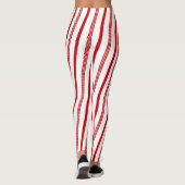 Leggings Sucre de canne Stripes Red Bow Festin Noël (Dos)