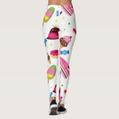 Leggings Sucre mignon et motif de couleur douce (Dos)