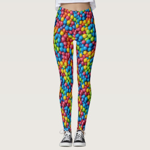 Leggings Sucres, bonbons, arrière - plan de gomme à bulles