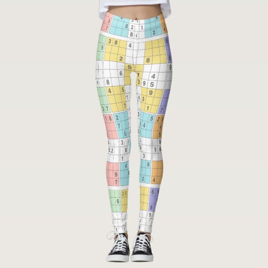 leggings sudoku pastel (Devant)