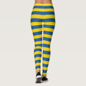 Leggings Suède Ukraine drapeau rayures lignes motif bleu ja (Dos)