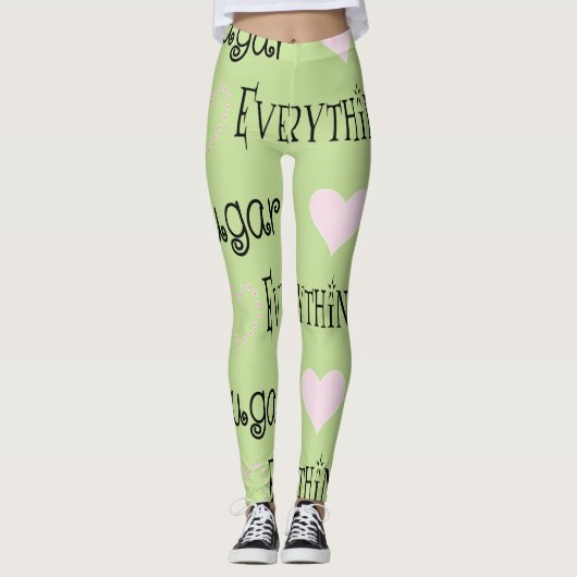 Leggings Sugar & Spice & Alles Mooi design (Voorkant)