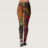 Leggings Sun Flower Floral Moderne Art Motif Abstrait (Dos)
