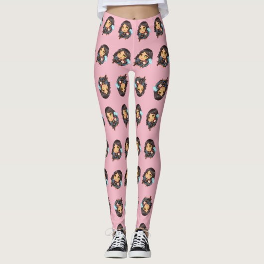 Leggings Sunaya lisant des guêtres de Chibi (Devant)
