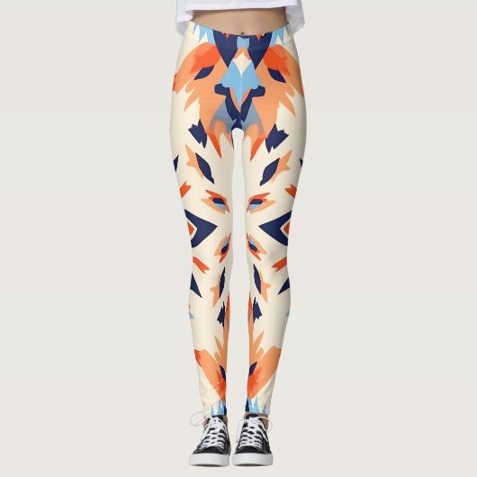 Leggings Sunburst Ikat Motif (Devant)