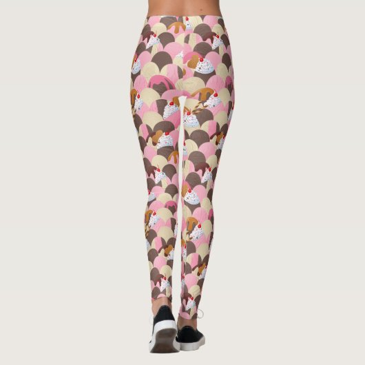 Leggings Sundaes de crème glacée (Dos)