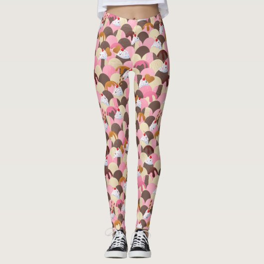 Leggings Sundaes de crème glacée (Devant)