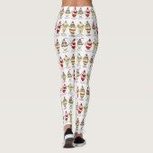 Leggings Sundaes de crème glacée rétro (Dos)