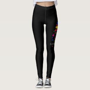 Leggings Sunflower Accepter Comprendre l'Amour Monde Autism