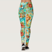 Leggings Sunflower Craze coloré motif d'été (Dos)