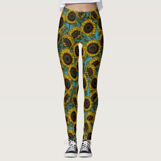 Leggings Sunflower field (Devant)