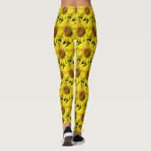 Leggings Sunflowers Motif Cust. Legs noir couleur BG (Dos)