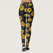 Leggings Sunroot, tournesol sauvage en jaune et bleu (Dos)