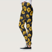 Leggings Sunroot, tournesol sauvage en jaune et bleu (Gauche)