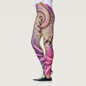 Leggings Super Abstrait Digital Funky Boho Spiral Fractal (Gauche)