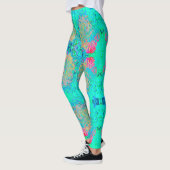 Leggings Super Abstrait Rainbow Liquid Swirl (Gauche)