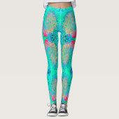 Leggings Super Abstrait Rainbow Liquid Swirl (Devant)