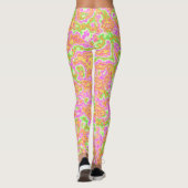 Leggings Super Coloré Acid Trip Retro Hippie Marble Art (Dos)