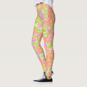 Leggings Super Coloré Acid Trip Retro Hippie Marble Art (Gauche)