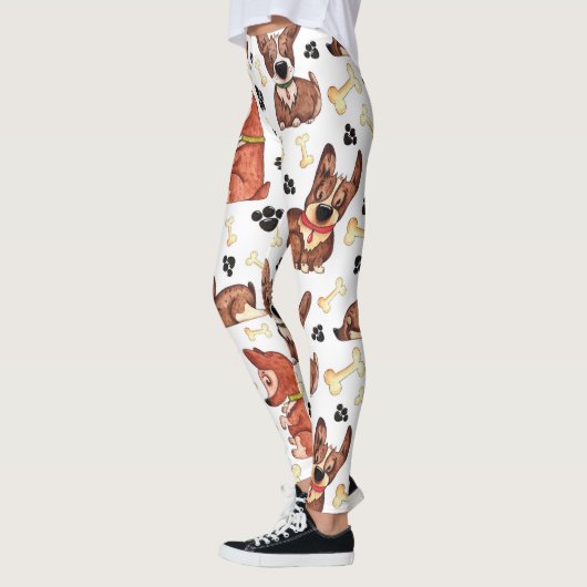 Leggings Super Cute Corgi (Gauche)