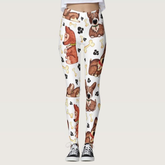 Leggings Super Cute Corgi (Devant)