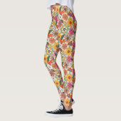 Leggings Super des années 70, orange, rose et vert (Gauche)