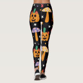 Leggings Super Halloween fleurs et champignons Citrouille (Dos)