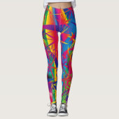 Leggings Super Star - Couleurs Gras Lumineuses - Y (Devant)