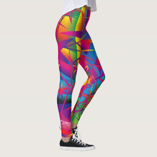 Leggings Super Star - Couleurs Gras Lumineuses - Y (Droite)