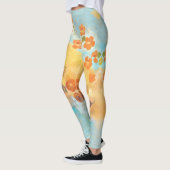 Leggings Superbe Californie Orange Poppies Champs (Gauche)