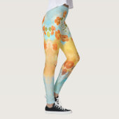 Leggings Superbe Californie Orange Poppies Champs (Droite)