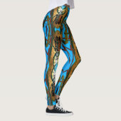 Leggings Superbe dessin de scarabée vibrant (Droite)