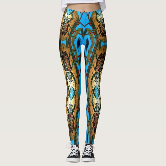 Leggings Superbe dessin de scarabée vibrant (Devant)