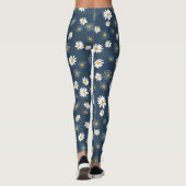 Leggings Superbe Marine Jaune Blanc Classique Fleurs de mar (Dos)