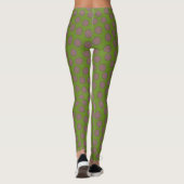 Leggings Superbe Motif de Pointe Poche Olive Vert (Dos)