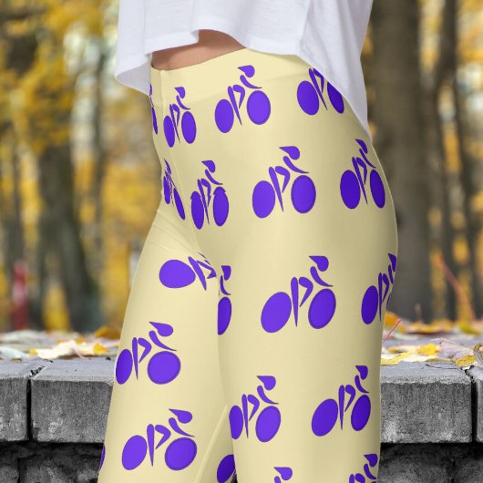 Leggings Superbe Vanille Blanche Femme Motif cycliste