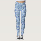 Leggings Superbes hydrangées bleues - motif floral (Devant)
