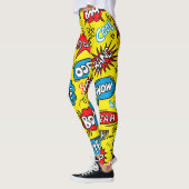 Leggings Superhero Saga : Motifs comiques mignons (Gauche)