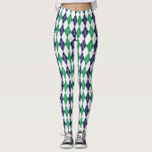 Leggings Sur les hérissons du Jacquard vert (Devant)
