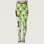 Leggings sur mesure de motoneige Coulisses de Noël (Devant)