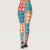 Leggings Surface composée vintage : motif arrière - plan pa (Dos)