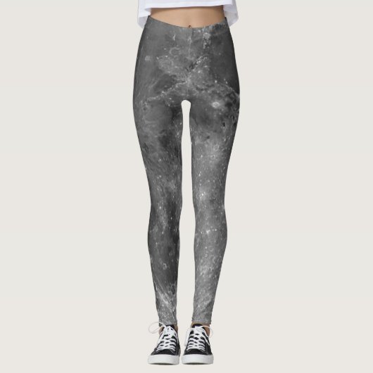 Leggings Surface lunaire pleine lune (Devant)