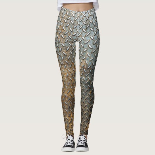 Leggings Surface métallique, arrière - plan de texture réfl (Devant)