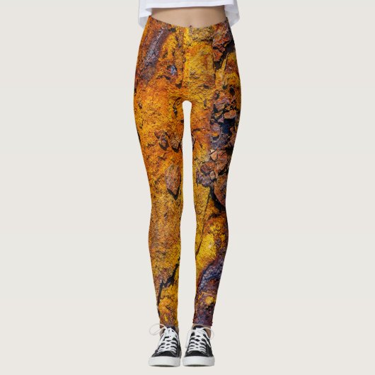 Leggings Surface métallique rouillée (Devant)