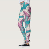 Leggings Surreal Abstract Waves Pattern – Dreamlike Fluid (Gauche)