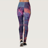 Leggings Surreal Dramatic Clouds With Fiery Sunset (Dos)