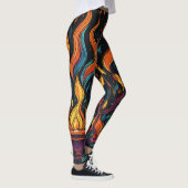 Leggings "Surreal Flame Vector Art - 4K Render pour - (Droite)